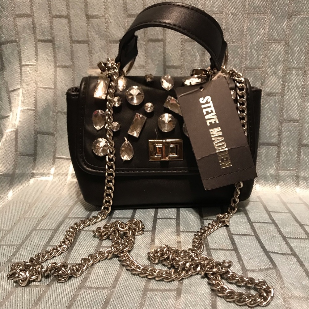 Steve Madden Black Top Handle Handbag/Purse